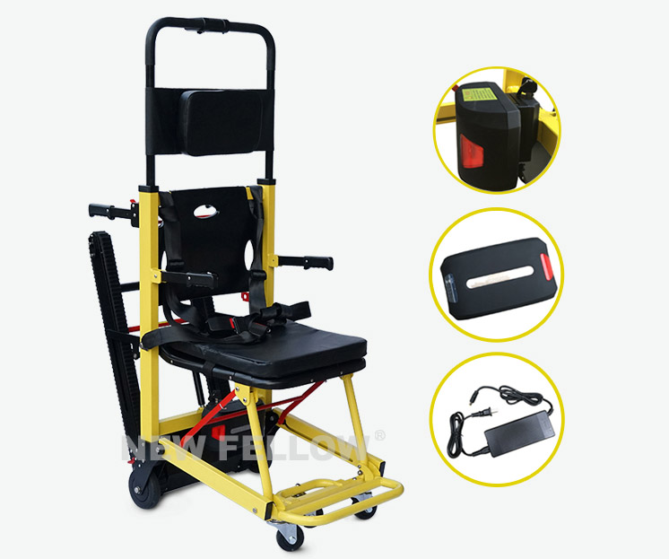 配备可拆卸锂电池的电动爬楼轮椅